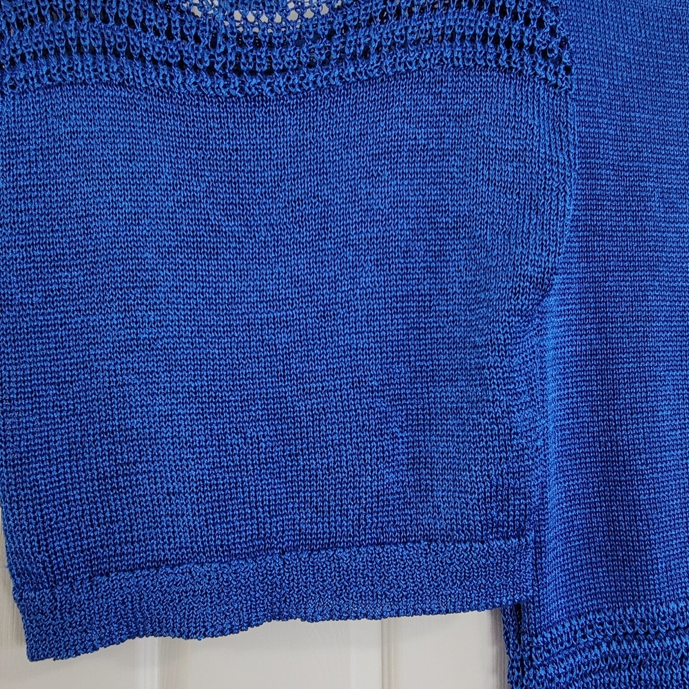 Eva Mendes for NY & Co., cobalt blue knit set, Size L